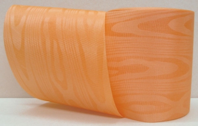 Kranzband-Moiré orange - uni, ohne Randdekor