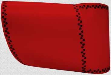 Computerband rot - Efeuranke mini schwarz