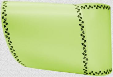 Computerband lindgrün - Efeuranke mini schwarz