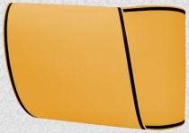 Kranzband-Moiré orange - schmaler schwarzer Rand